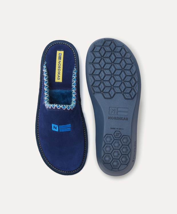 nordikas ZAPATILLAS DE CASA MUJER AFELPADO INDICO En oferta