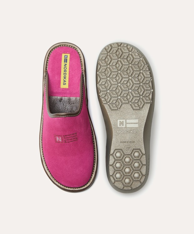 nordikas ZAPATILLAS DE CASA MUJER AFELPADO FRESA Descuentos del mes