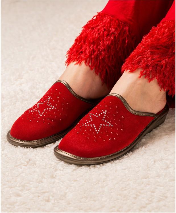 nordikas ZAPATILLAS DE CASA MUJER AFELPADO CEREZA Descuento por venta flash