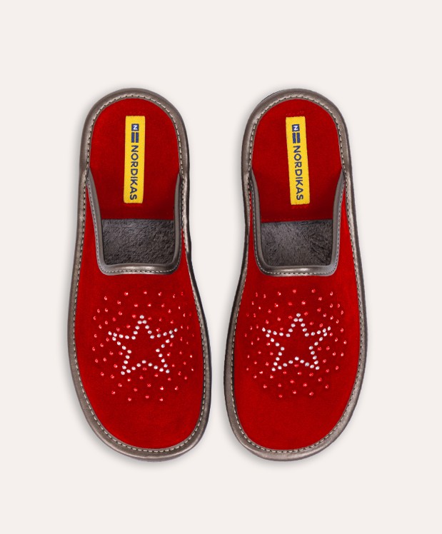 nordikas ZAPATILLAS DE CASA MUJER AFELPADO CEREZA Descuento por venta flash