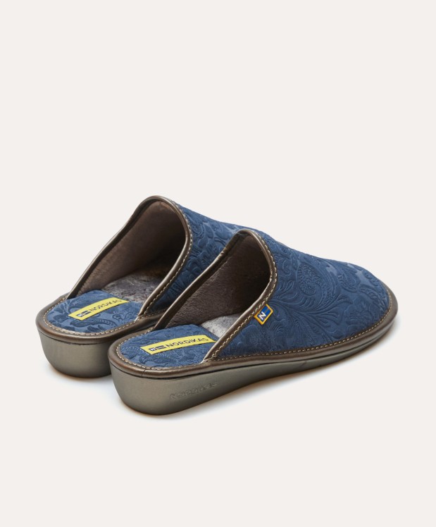 nordikas ZAPATILLAS DE CASA MUJER PIEL DAMASCO JEANS Ofertas especiales