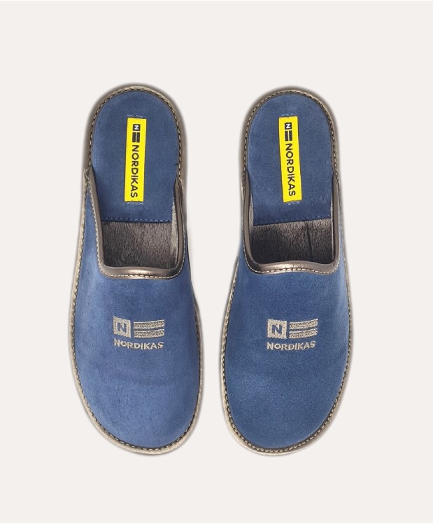 nordikas ZAPATILLAS DE CASA MUJER AFELPADO JEANS Rebajas de fin de temporada