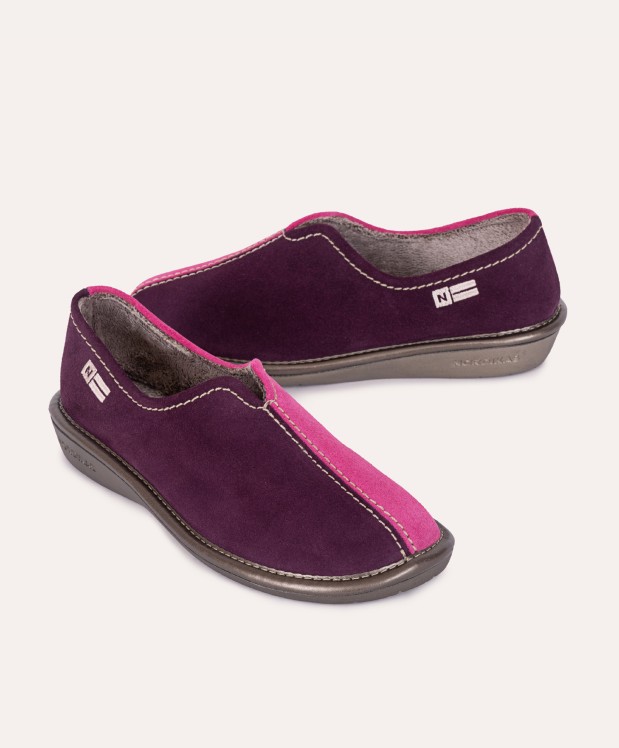 nordikas ZAPATILLAS DE CASA MUJER AFELPADO MORADO FRESA 2025
