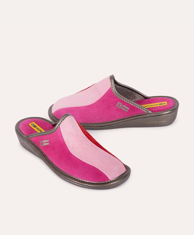 nordikas ZAPATILLAS DE CASA MUJER AFELPADO FRESA ROSA CEREZA En línea