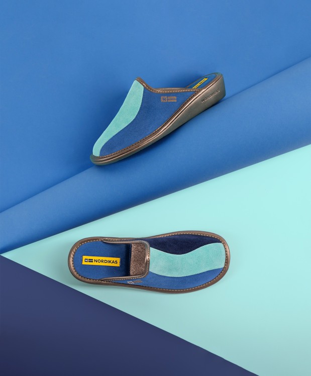 nordikas ZAPATILLAS DE CASA MUJER AFELPADO ZAFIRO MENTA INDICO Outlet