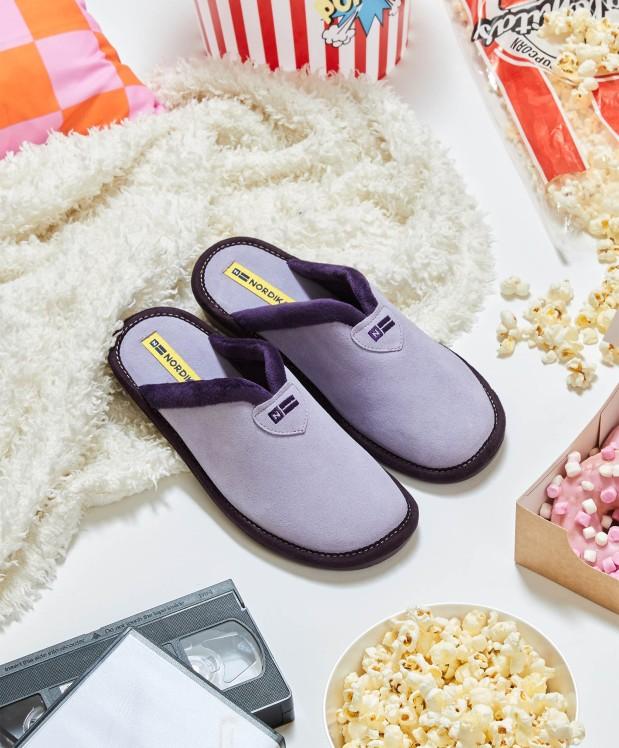 nordikas ZAPATILLAS DE CASA MUJER AFELPADO LILA Rebajas