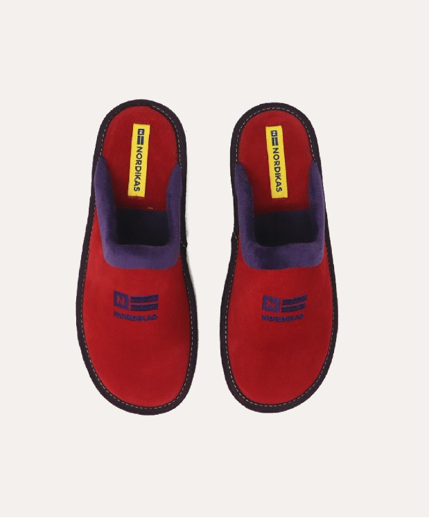 nordikas ZAPATILLAS DE CASA MUJER AFELPADO CEREZA Gran oferta