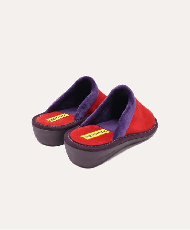 nordikas ZAPATILLAS DE CASA MUJER AFELPADO CEREZA Gran oferta