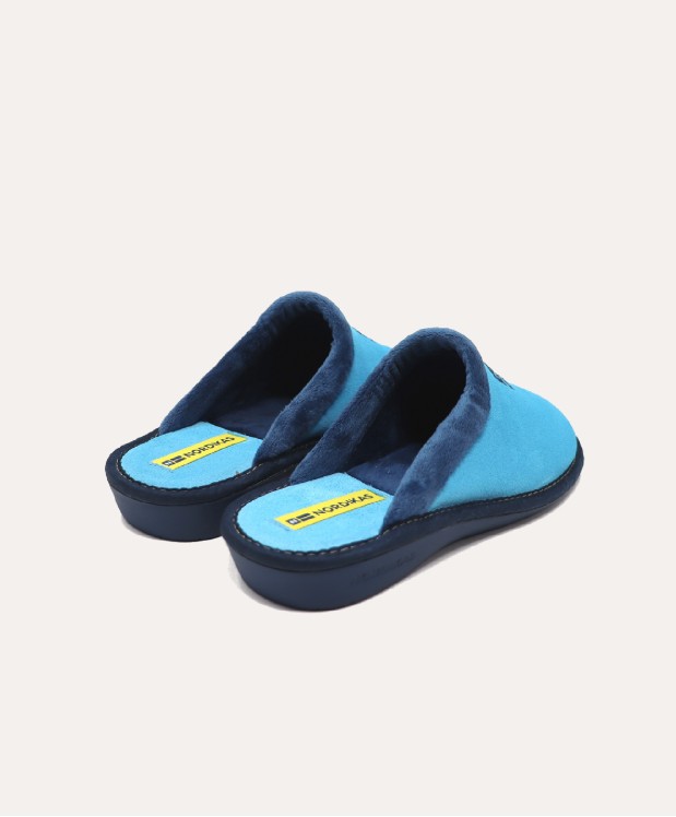 nordikas ZAPATILLAS DE CASA MUJER AFELPADO CELESTE Rebajas de fábrica