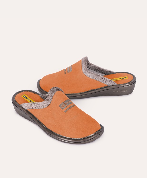 nordikas ZAPATILLAS DE CASA MUJER AFELPADO NARANJA Liquidación