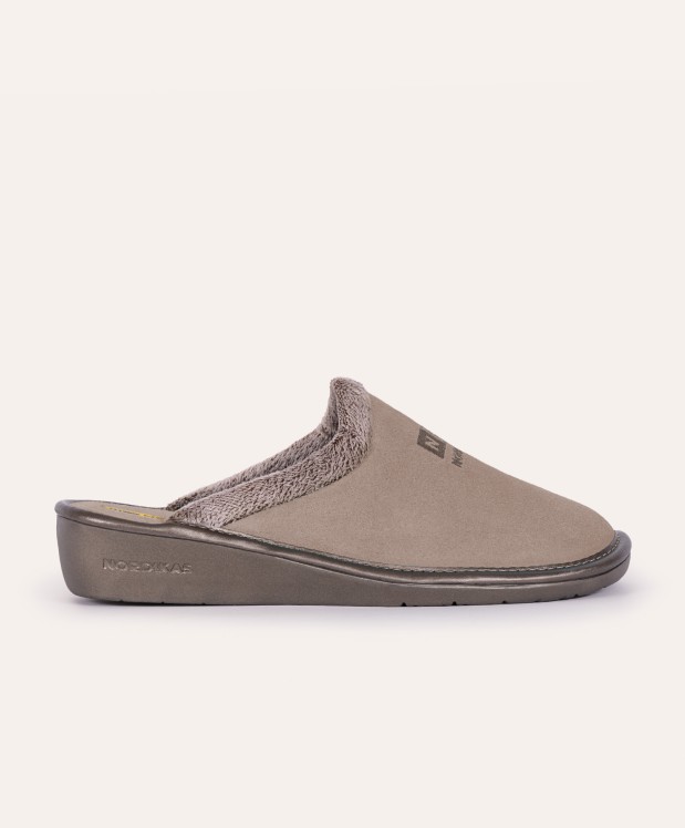 nordikas ZAPATILLAS DE CASA MUJER AFELPADO PIEDRA Rebajas top