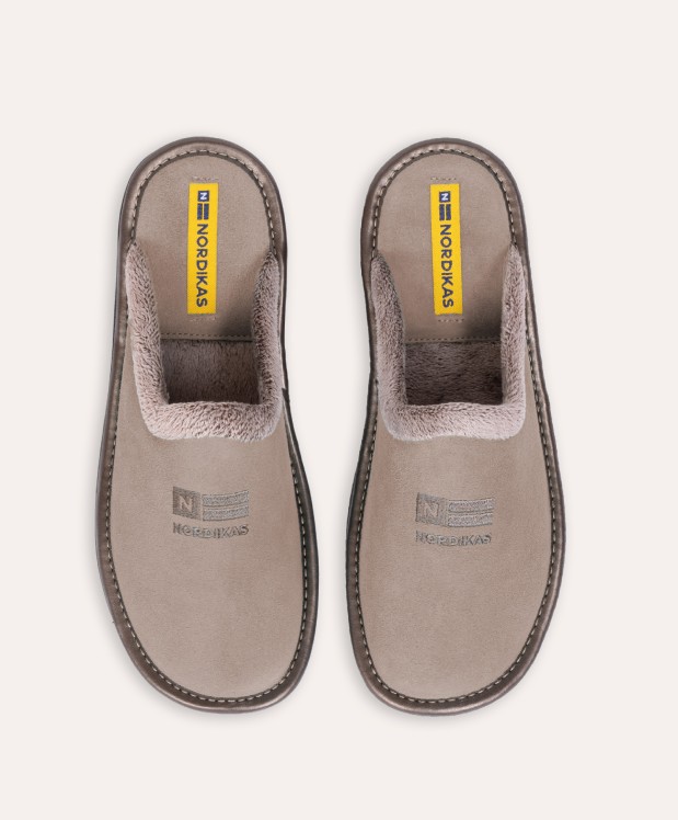 nordikas ZAPATILLAS DE CASA MUJER AFELPADO PIEDRA Rebajas top