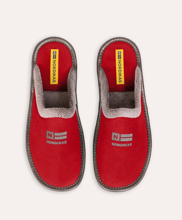 nordikas ZAPATILLAS DE CASA MUJER AFELPADO CEREZA Oferta especial