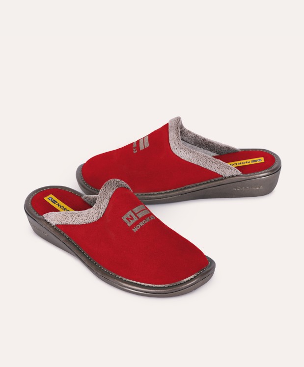 nordikas ZAPATILLAS DE CASA MUJER AFELPADO CEREZA Oferta especial