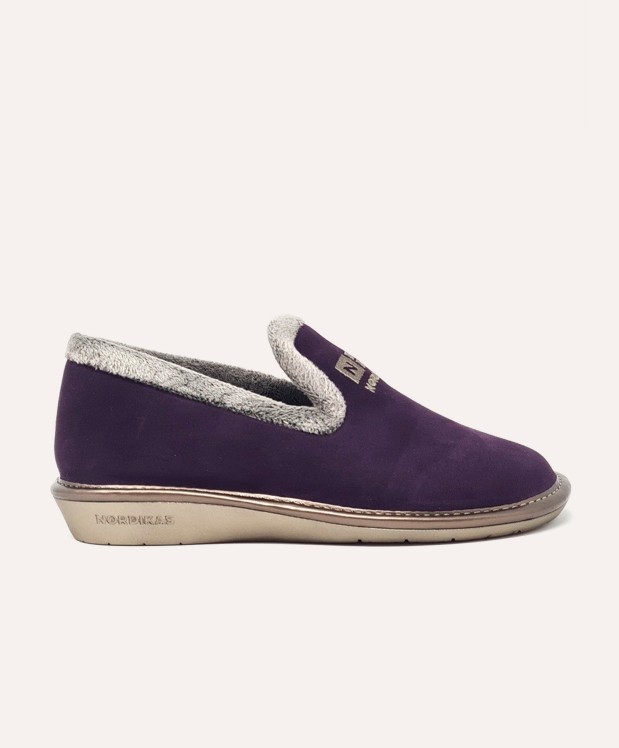 nordikas ZAPATILLAS DE CASA MUJER AFELPADO PURPURA ÚLTIMAS EDICIONES