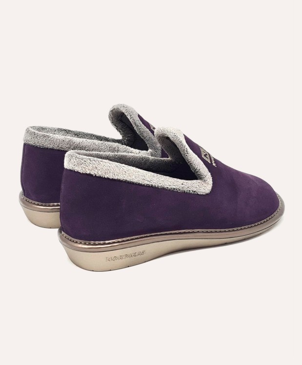 nordikas ZAPATILLAS DE CASA MUJER AFELPADO PURPURA ÚLTIMAS EDICIONES