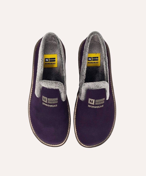nordikas ZAPATILLAS DE CASA MUJER AFELPADO PURPURA ÚLTIMAS EDICIONES