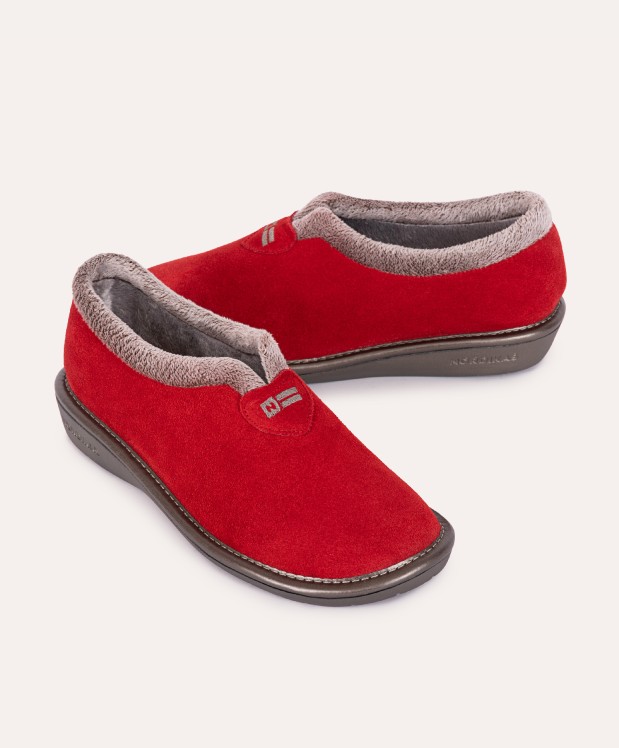nordikas ZAPATILLAS DE CASA MUJER AFELPADO CEREZA Promoción por tiempo limitado