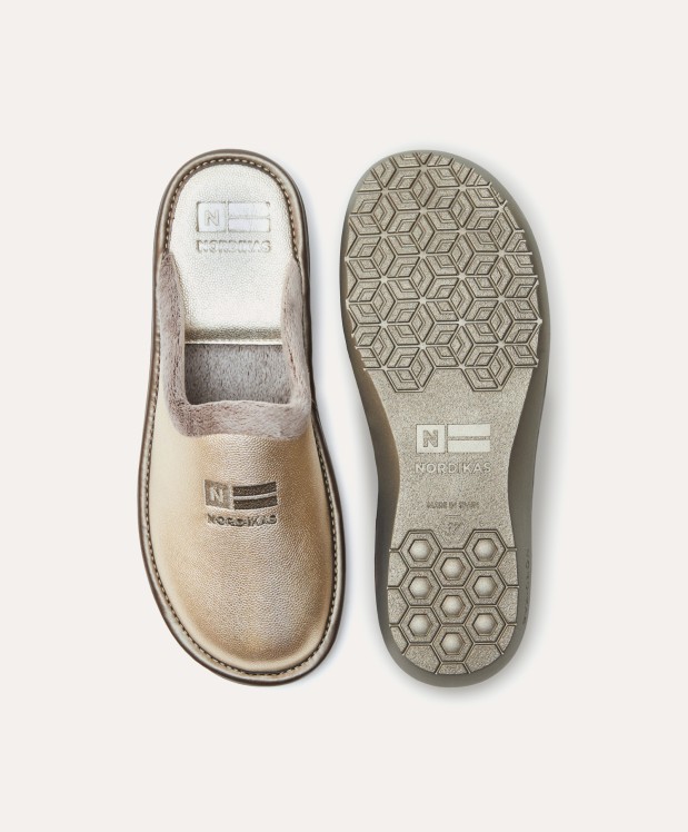 nordikas ZAPATILLAS DE CASA MUJER METALIC PLATINO Ahorra y exporta