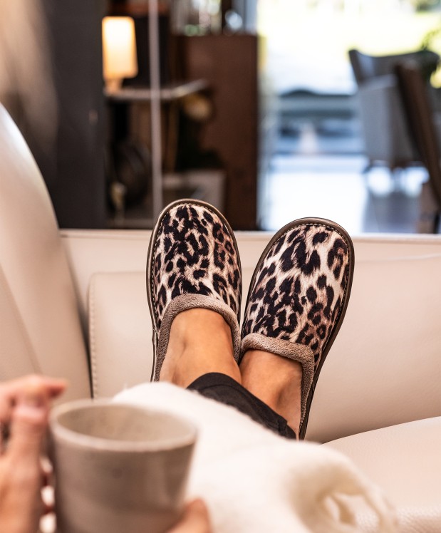 nordikas ZAPATILLAS DE CASA MUJER LINCE MARRON Descuento por venta flash