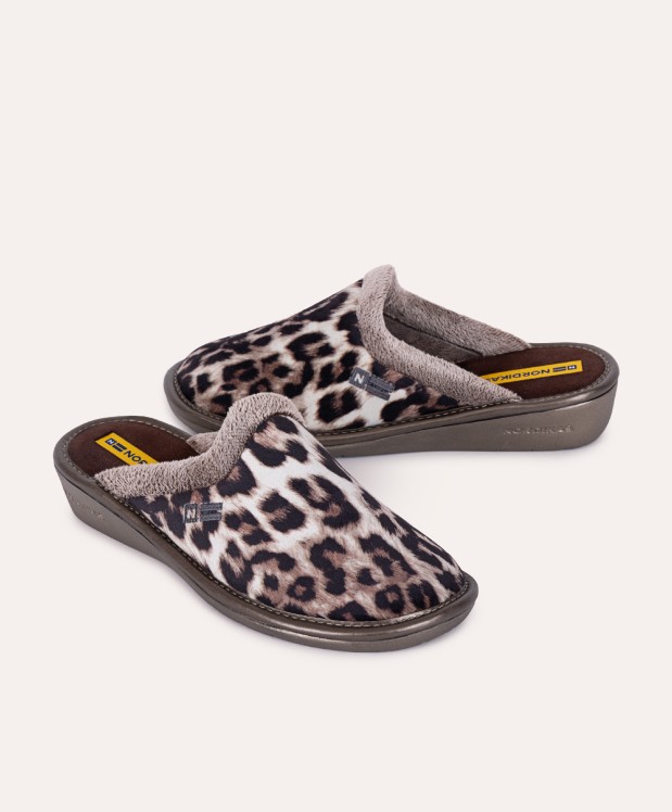 nordikas ZAPATILLAS DE CASA MUJER LINCE MARRON Descuento por venta flash