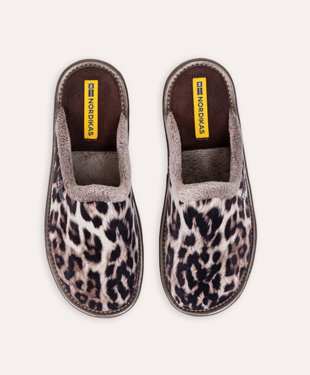 nordikas ZAPATILLAS DE CASA MUJER LINCE MARRON Descuento por venta flash