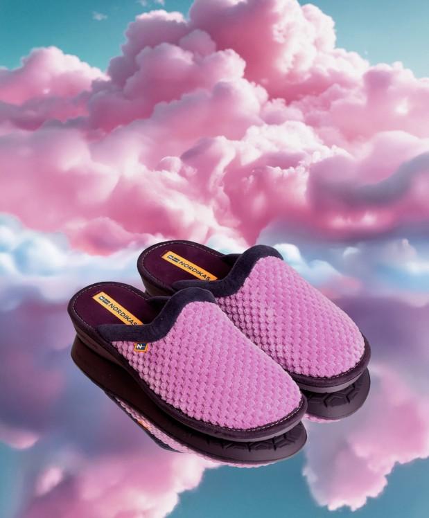nordikas ZAPATILLAS DE CASA MUJER ANDES MALVA Rebajas de fin de temporada