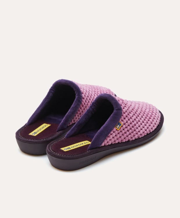 nordikas ZAPATILLAS DE CASA MUJER ANDES MALVA Rebajas de fin de temporada