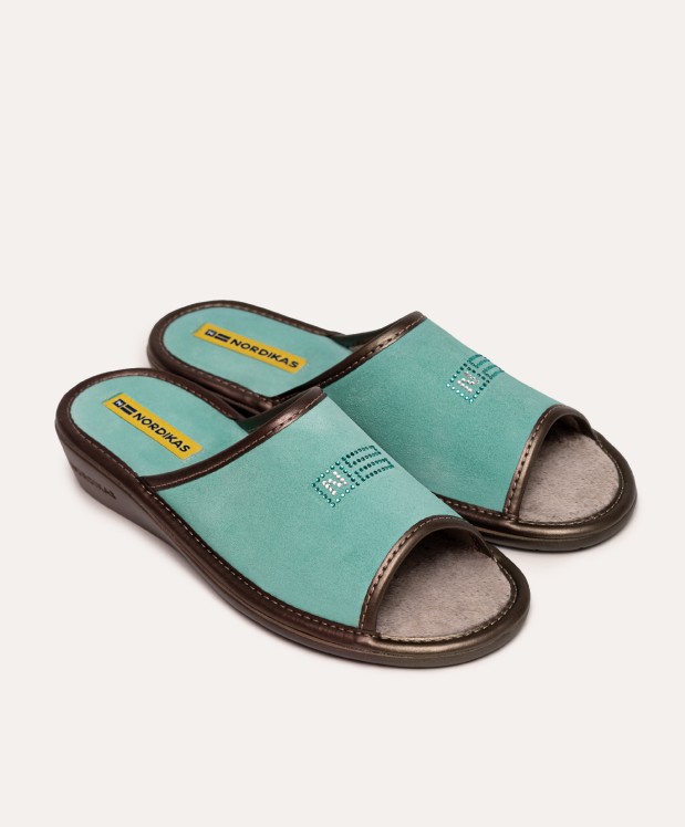 nordikas ZAPATILLAS DE CASA MUJER AFELPADO MENTA Liquidación