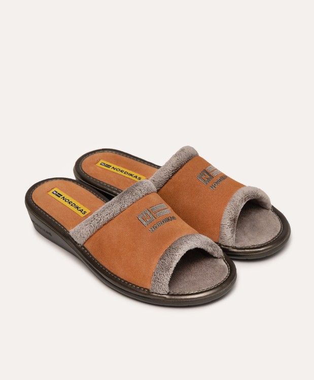 nordikas ZAPATILLAS DE CASA MUJER AFELPADO NARANJA Rebajas online