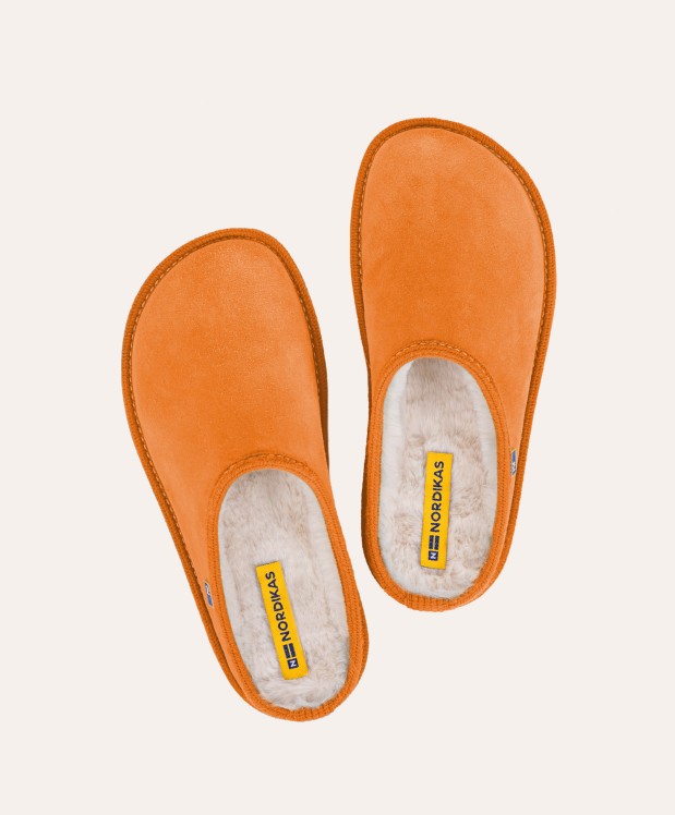 nordikas ZAPATILLAS DE CASA MUJER AFELPADO NARANJA Promoción por tiempo limitado