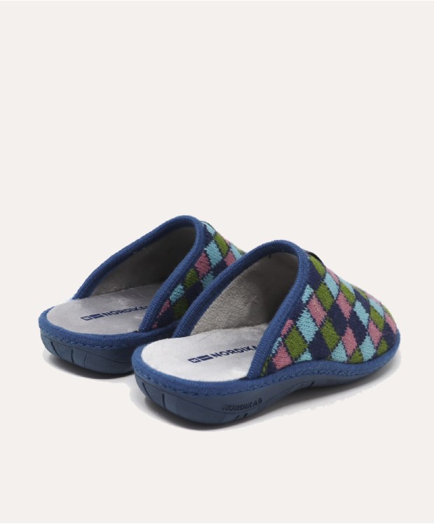 nordikas ZAPATILLAS DE CASA MUJER ARLEQUIN INDICO 2025