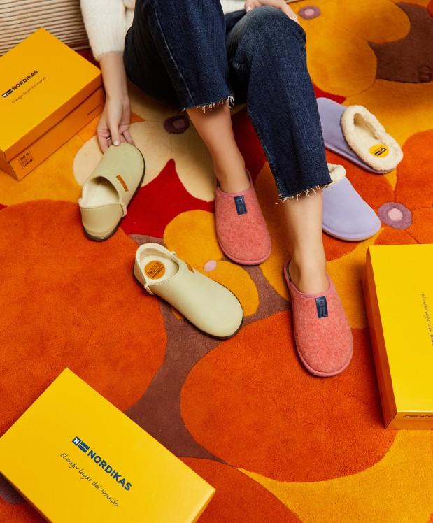nordikas ZAPATILLAS DE CASA MUJER ECO SUEDE SALVIA Venta caliente