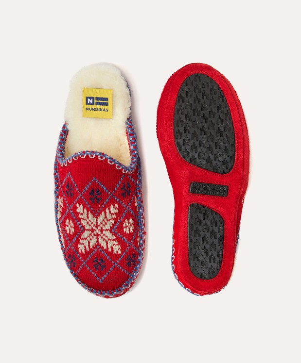 nordikas ZAPATILLAS DE CASA MUJER SNOW ROJO Tienda de fábrica