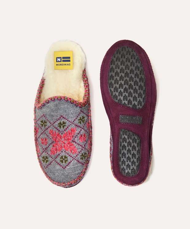 nordikas ZAPATILLAS DE CASA MUJER SNOW GRIS Limitado a 3 días
