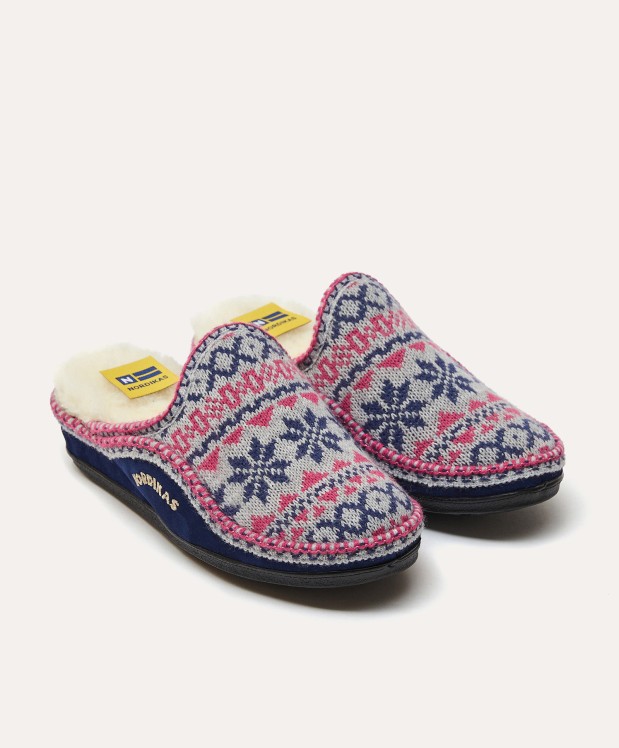 nordikas ZAPATILLAS DE CASA MUJER EDELWEIS MARINO Venta caliente