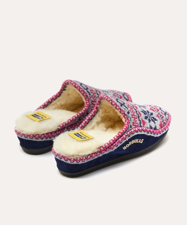 nordikas ZAPATILLAS DE CASA MUJER EDELWEIS MARINO Venta caliente