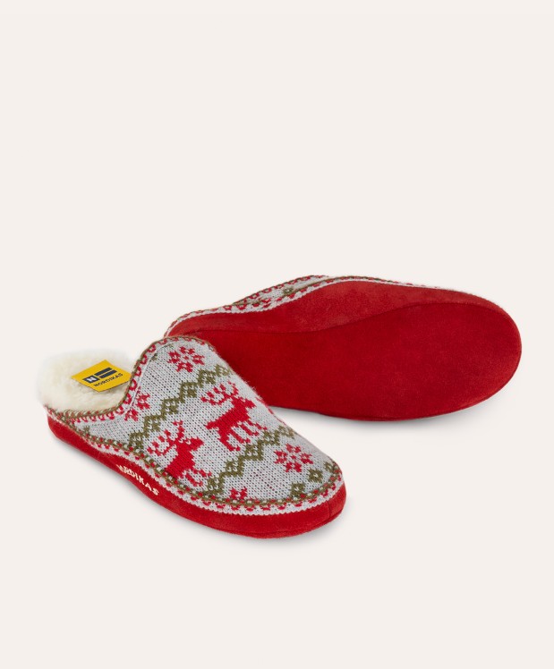 nordikas ZAPATILLAS DE CASA MUJER RENOS ROJO Rebajas de fábrica