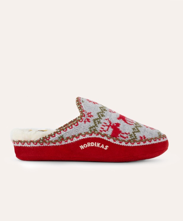 nordikas ZAPATILLAS DE CASA MUJER RENOS ROJO Rebajas de fábrica