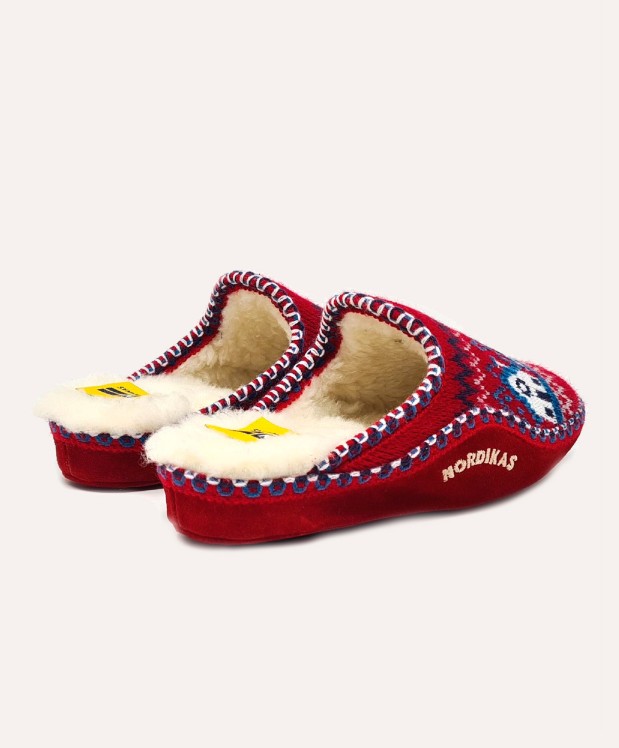 nordikas ZAPATILLAS DE CASA MUJER CABAÑA ROJO Rebajas top