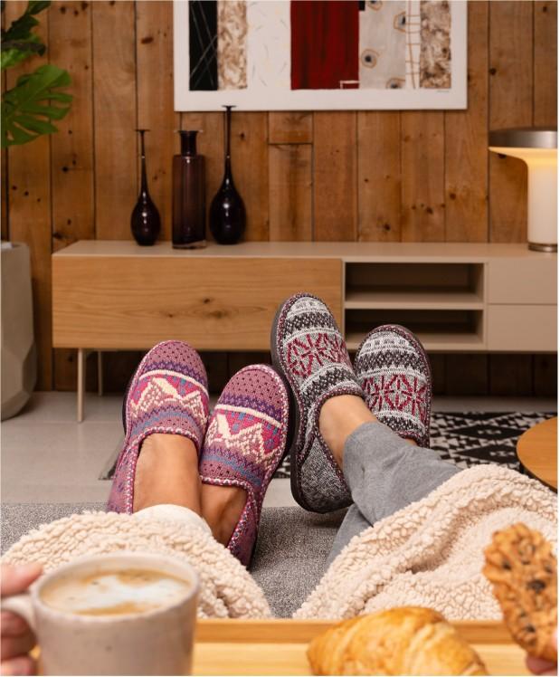 nordikas ZAPATILLAS DE CASA MUJER CABAÑA PURPURA Envío gratis