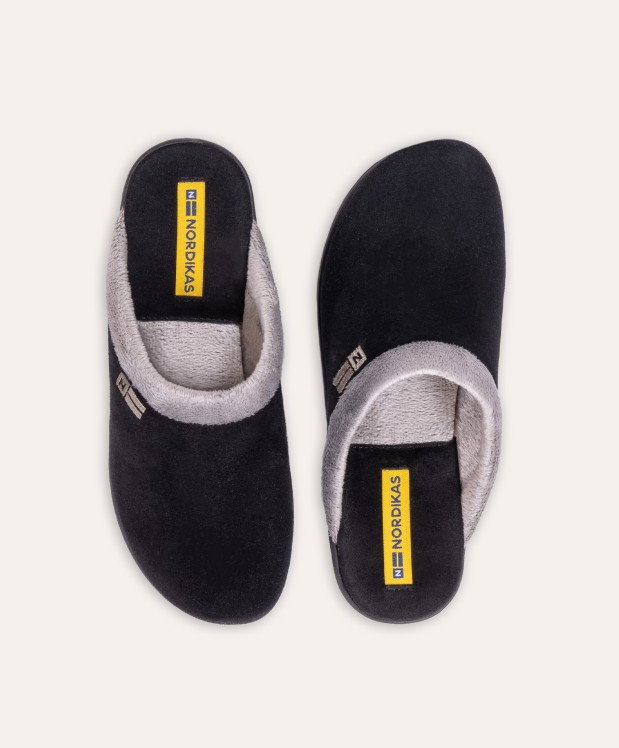 nordikas ZAPATILLAS DE CASA MUJER AFELPADO NEGRO ÚLTIMAS EDICIONES