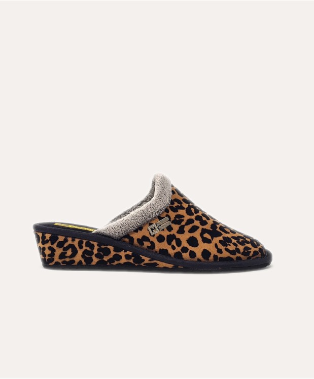 nordikas ZAPATILLAS DE CASA MUJER LEOPARDO CUERO Precios de Black Friday