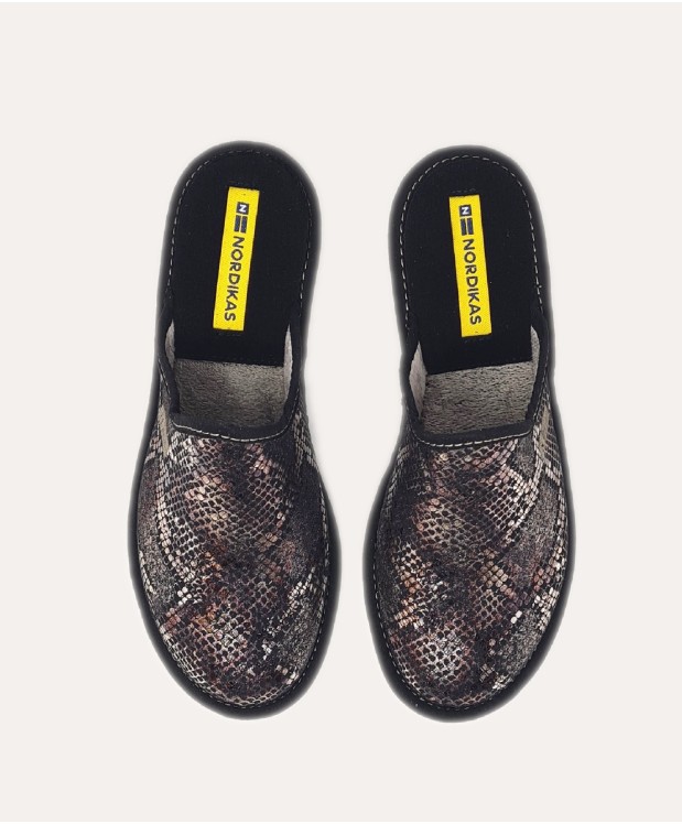 nordikas ZAPATILLAS DE CASA MUJER PITON ONYX En oferta
