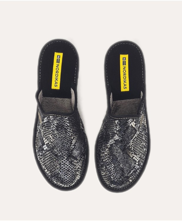 nordikas ZAPATILLAS DE CASA MUJER PITON GRAFITO Libre de impuestos