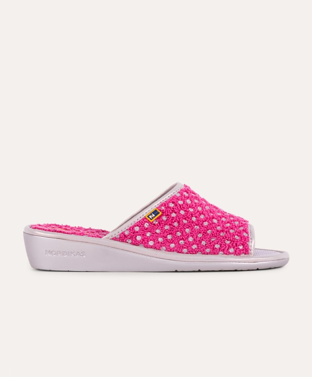 nordikas ZAPATILLAS DE CASA MUJER CIRCLES FRESA Rebajas de fin de temporada
