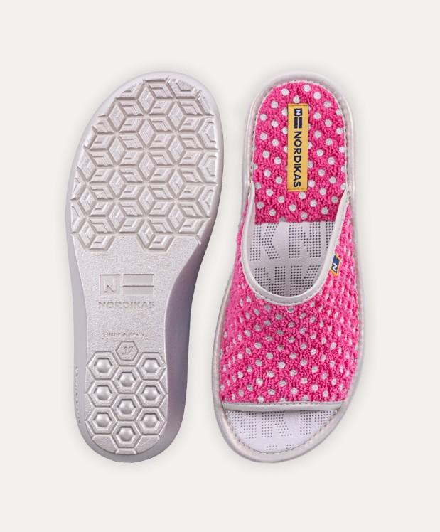 nordikas ZAPATILLAS DE CASA MUJER CIRCLES FRESA Rebajas de fin de temporada