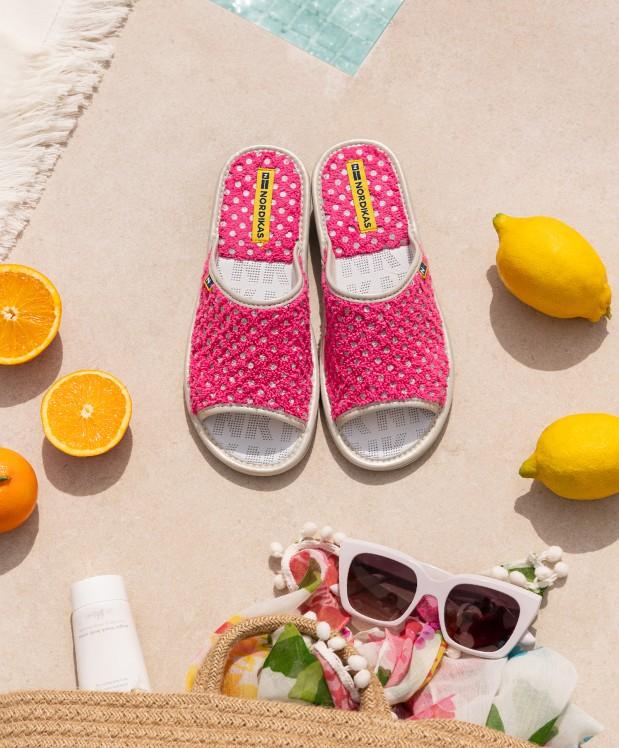 nordikas ZAPATILLAS DE CASA MUJER CIRCLES FRESA Rebajas de fin de temporada