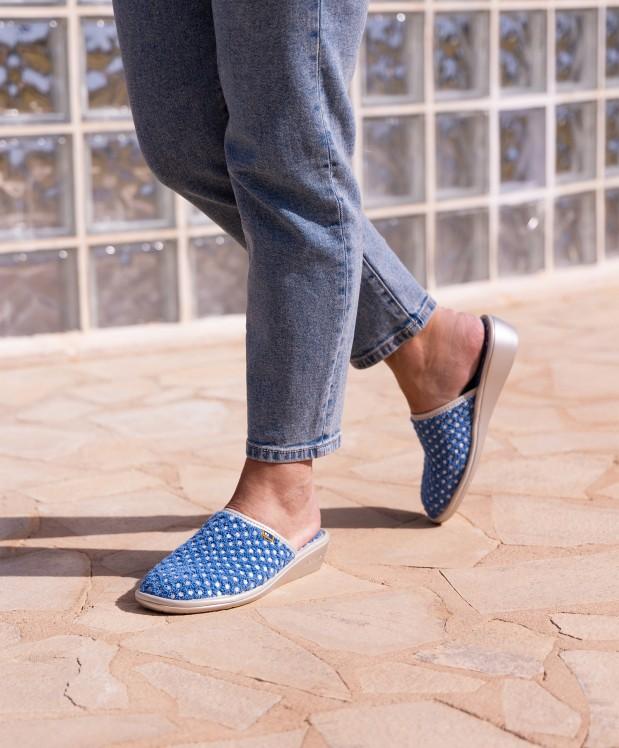 nordikas ZAPATILLAS DE CASA MUJER CIRCLES JEANS Precio ultrabajo