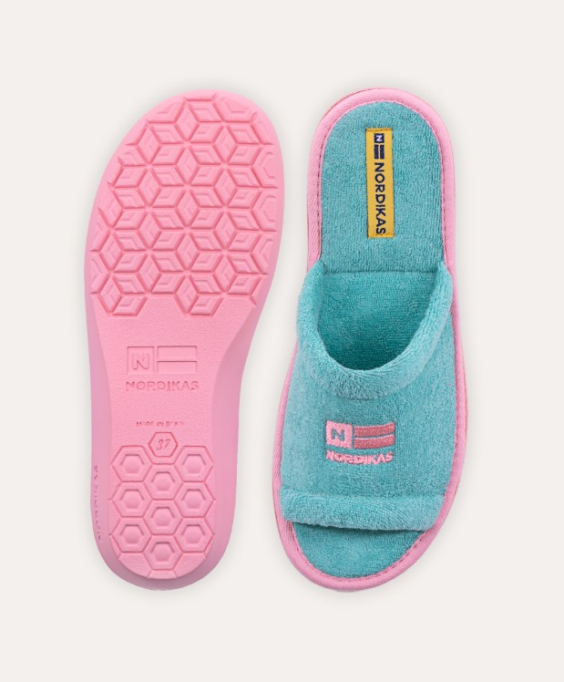 nordikas ZAPATILLAS DE CASA MUJER TOALLA VERDE Outlet online